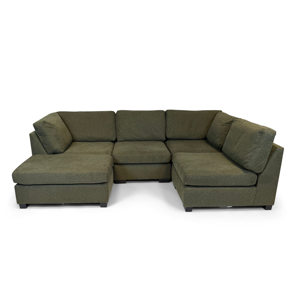 Knightsbridge Forest Green Full Corner Modular Sofa