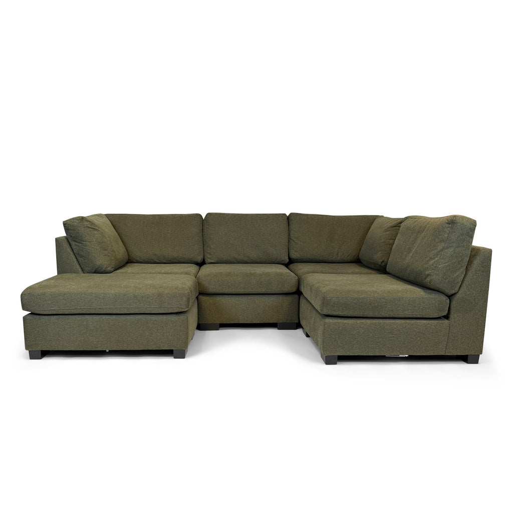 Knightsbridge Forest Green Full Corner Modular Sofa