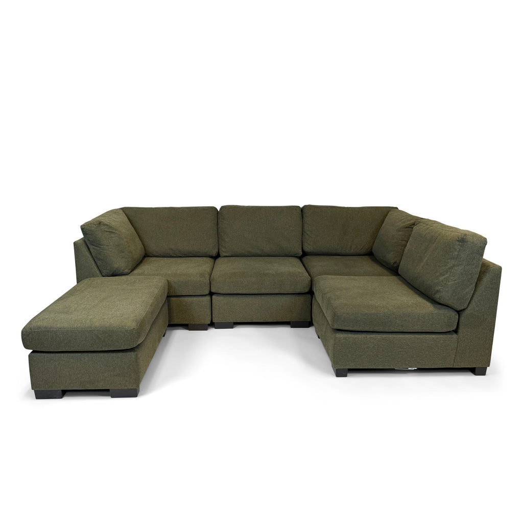 Knightsbridge Forest Green Full Corner Modular Sofa