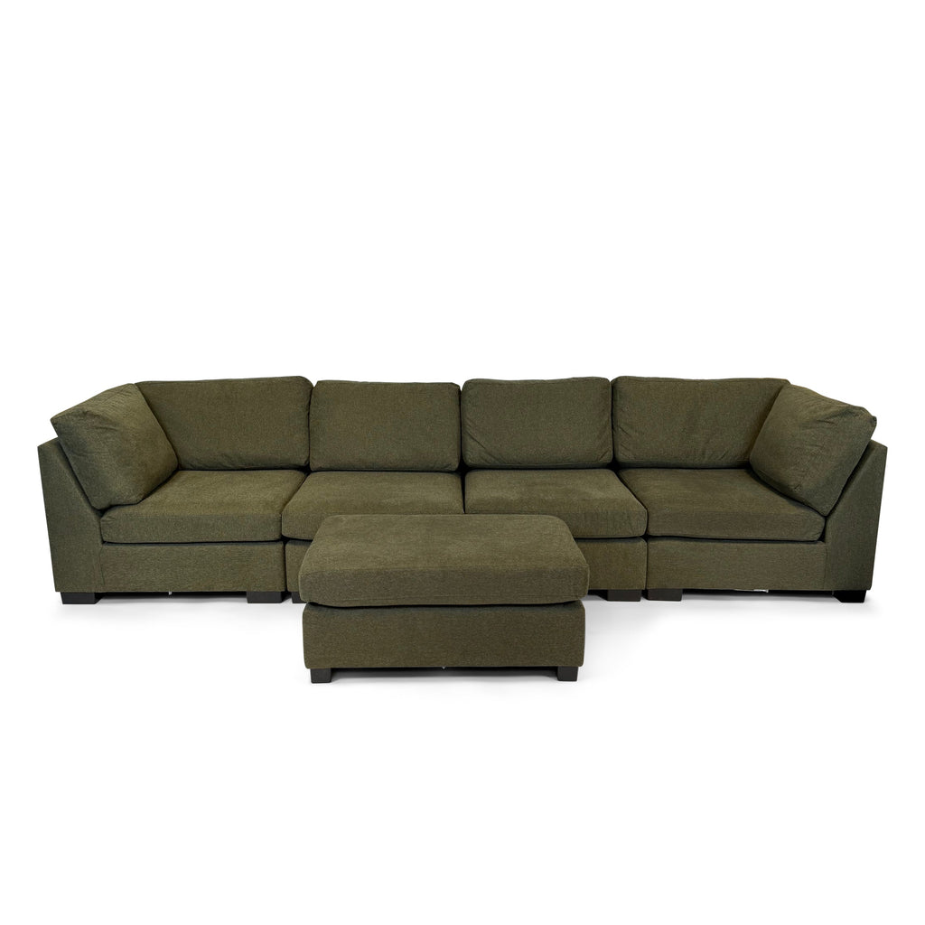 Knightsbridge Forest Green Full Corner Modular Sofa