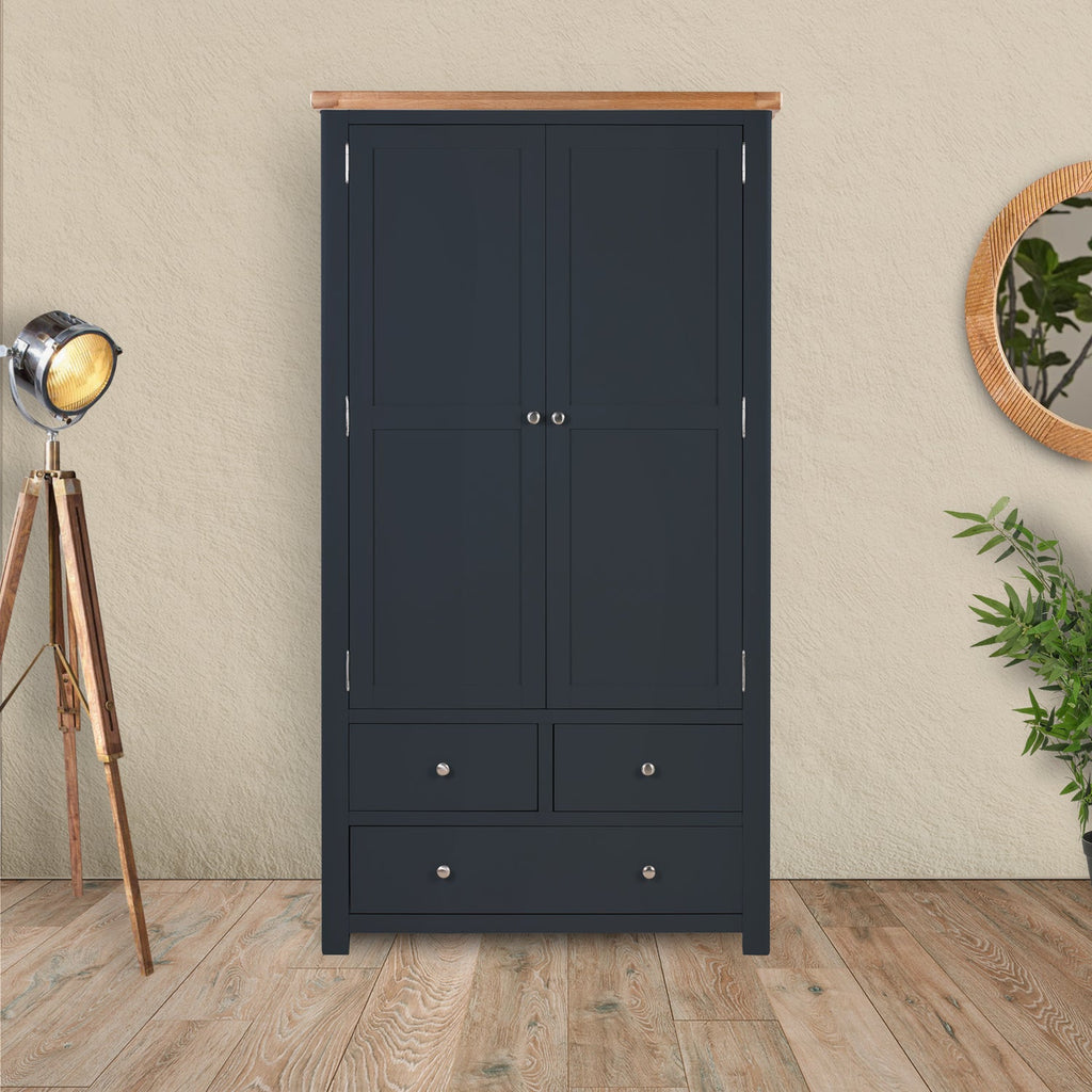 Cambridge Blue Painted Oak Larder Unit