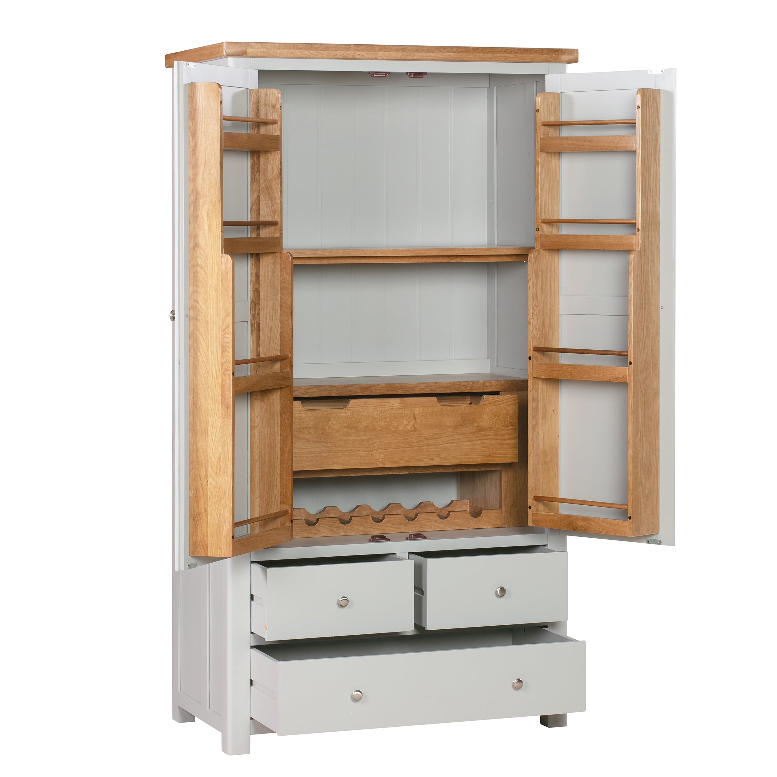 Cambridge Grey Painted Oak Larder Unit