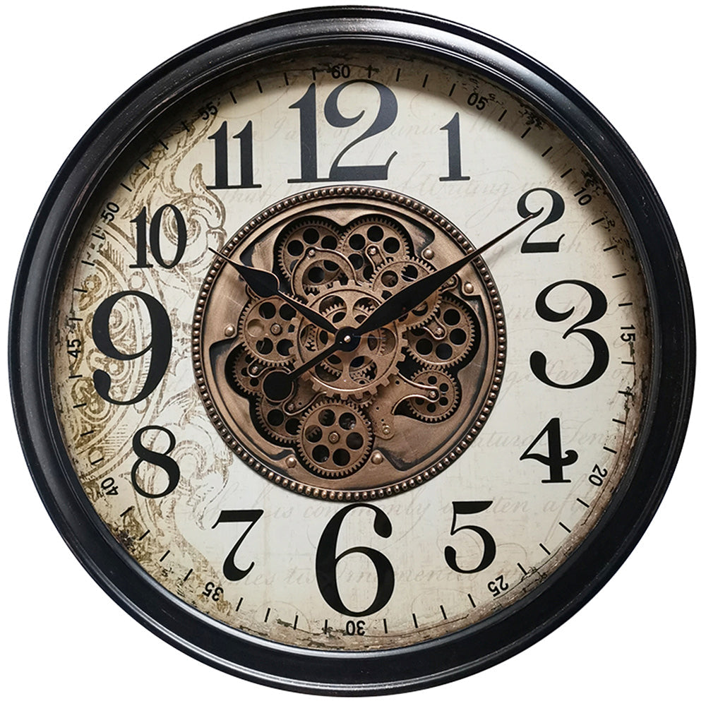 Vintage Elegant Antique Style Cog Clock | 66 cm