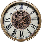 Vintage Elegant Antique Style Cog Clock | Roman Numerals | 66 cm