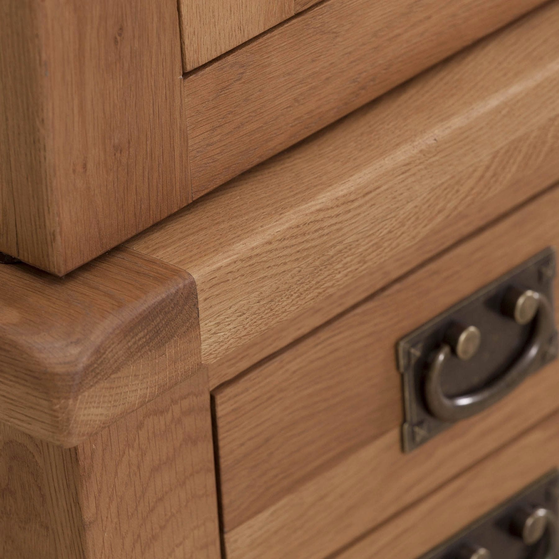 Cambridge Oak 3 Door 2 Drawer Wardrobe