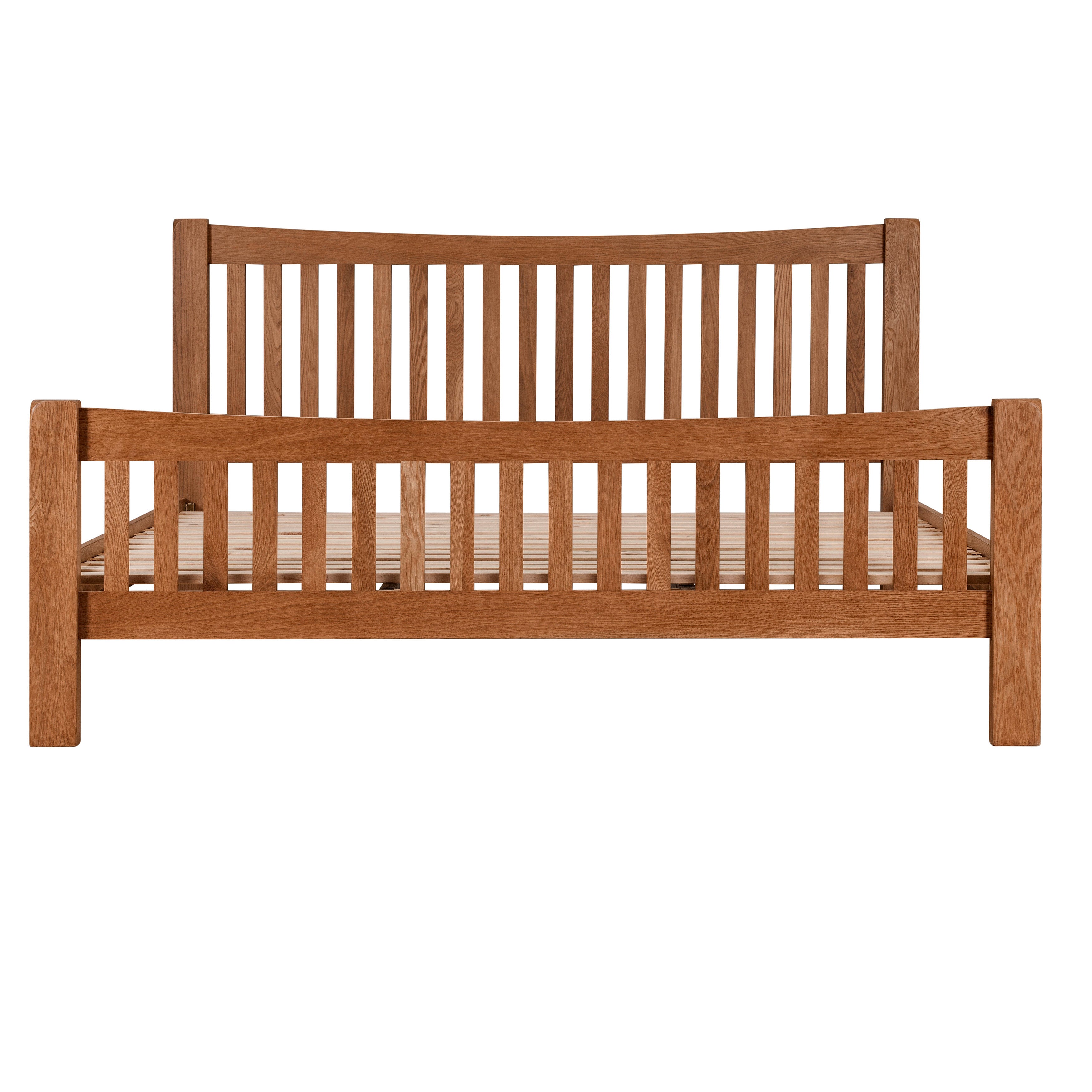 Cambridge Oak Curved 5ft Kingsize Bed