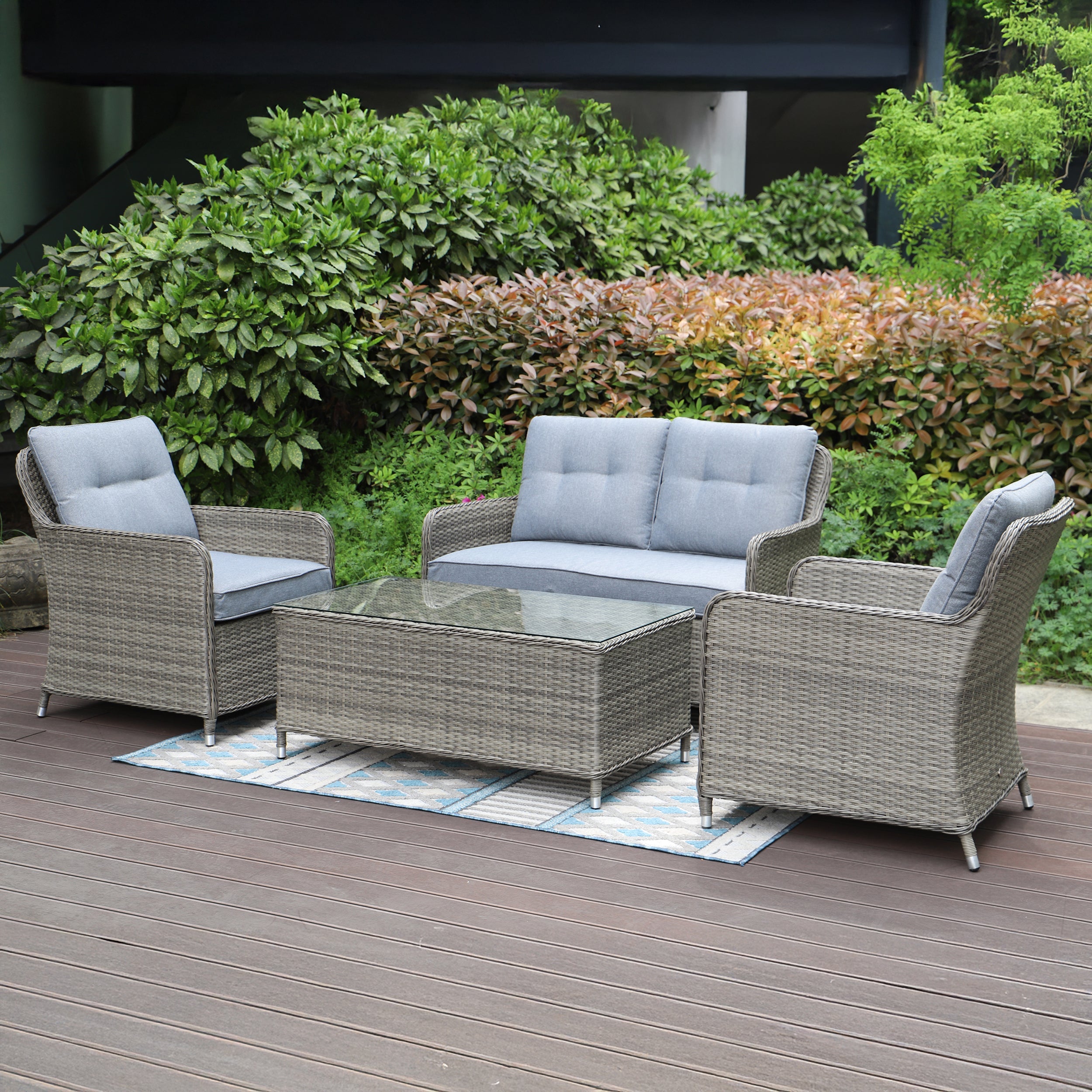 Milan Garden 2 Seater Sofa and Chair Set