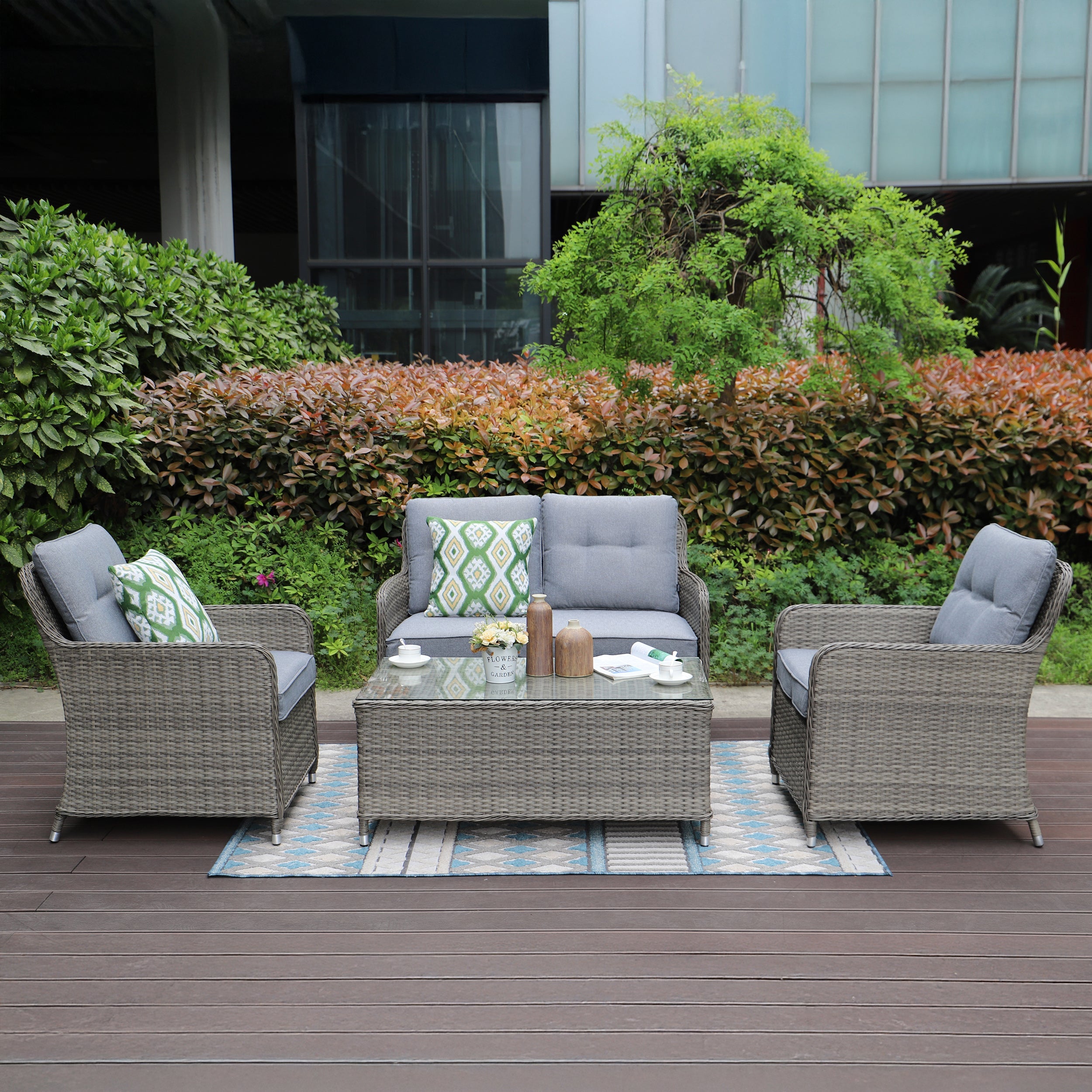 Milan Garden 2 Seater Sofa and Chair Set