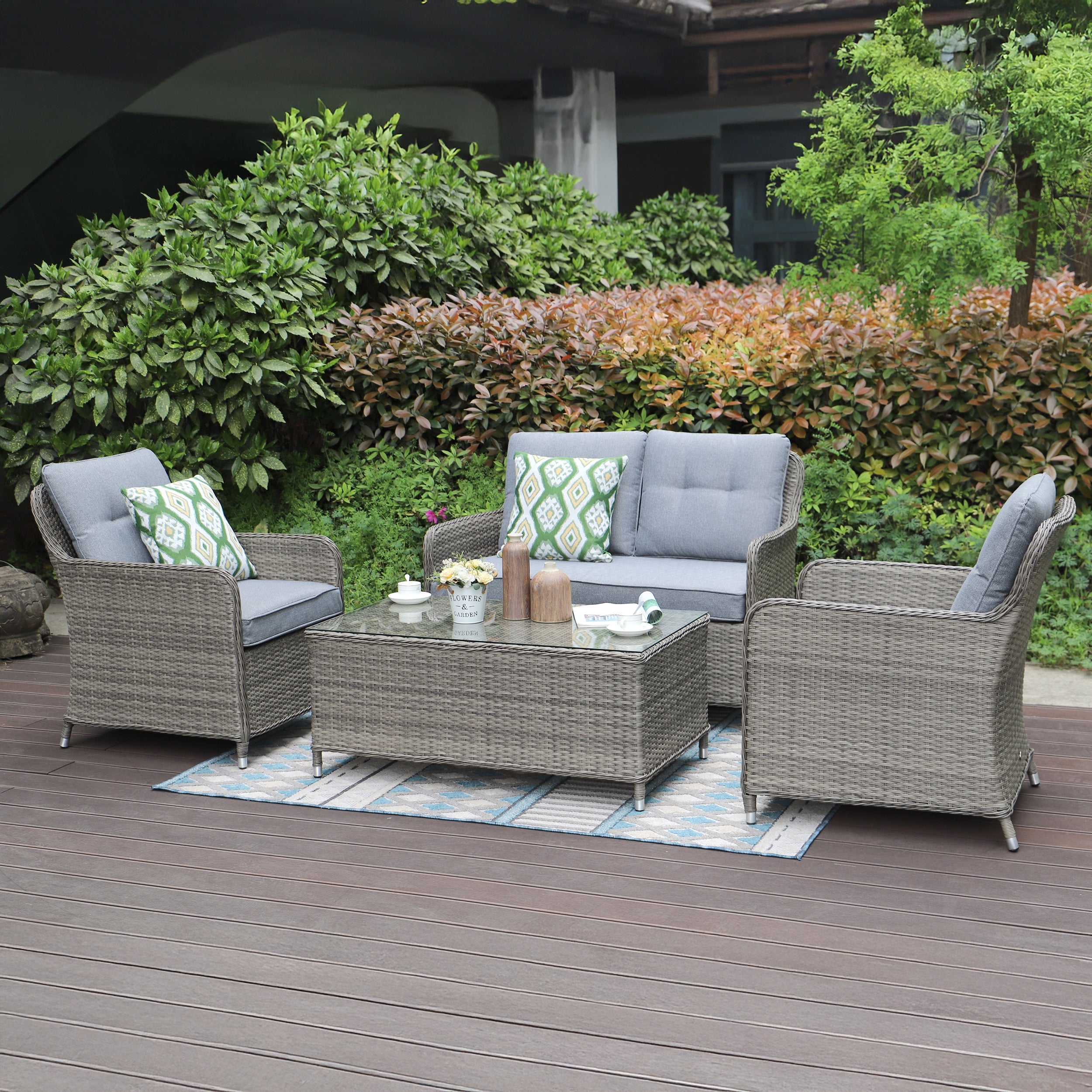 Milan Garden 2 Seater Sofa and Chair Set