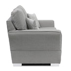 New York Lisbon Silver 3 Seater Sofa