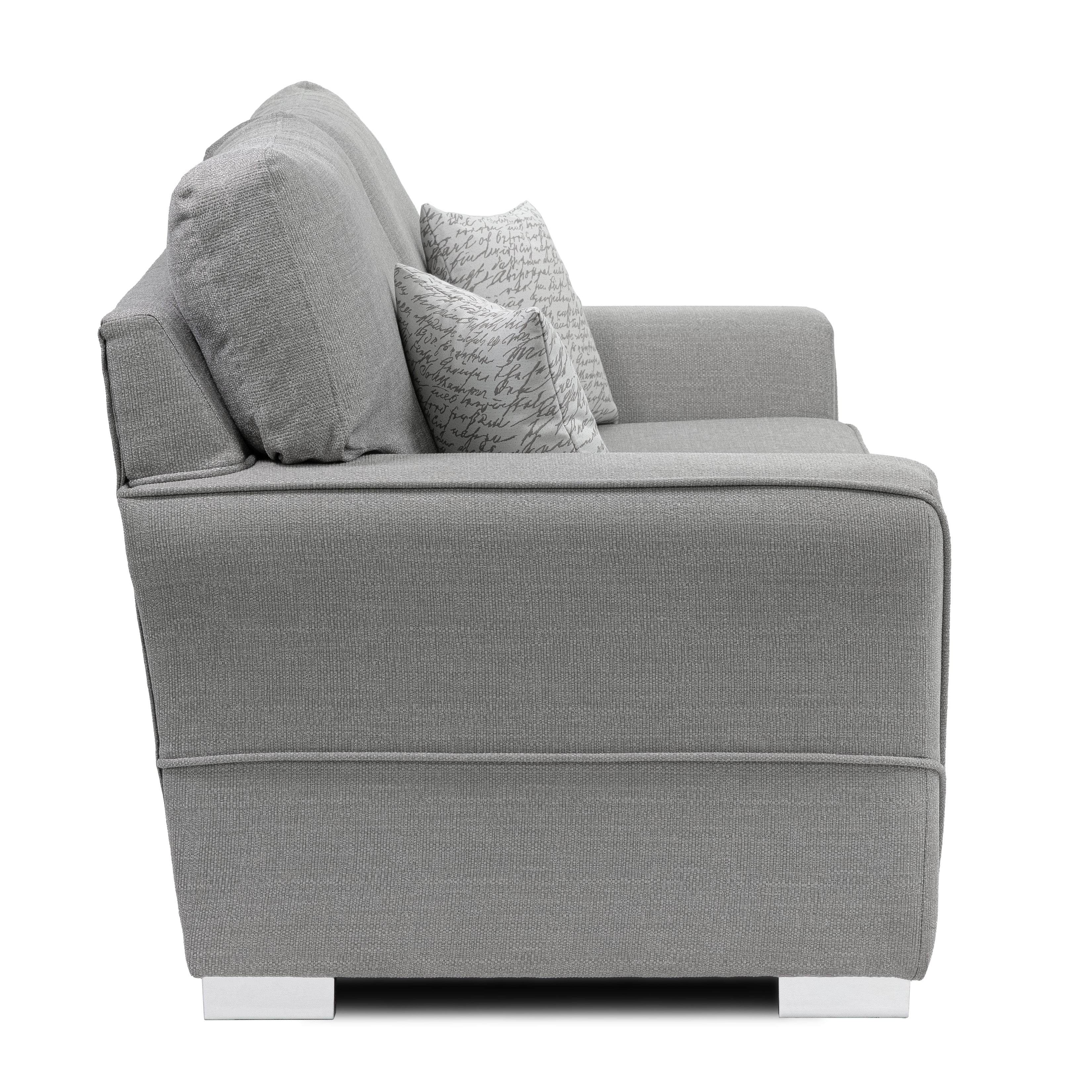 New York Lisbon Silver 3 Seater Sofa