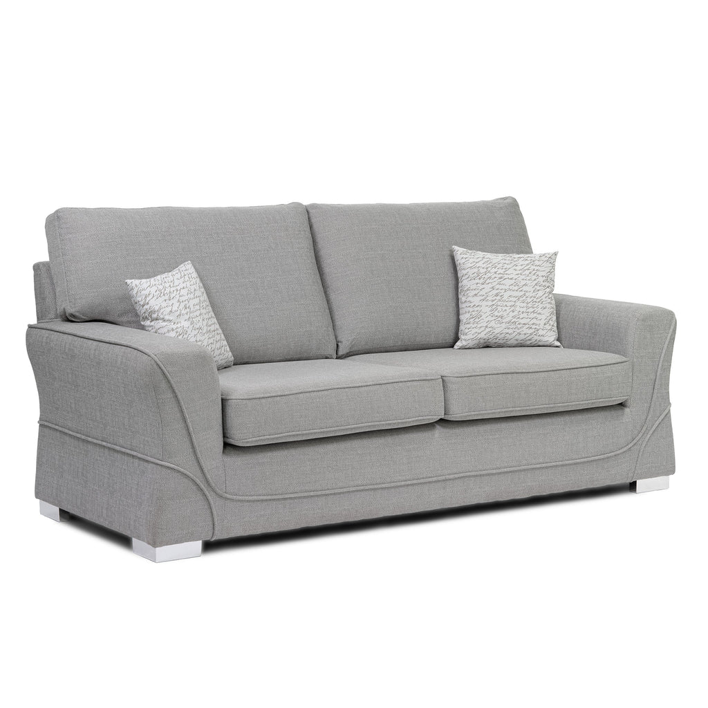 New York Lisbon Silver 3 Seater Sofa