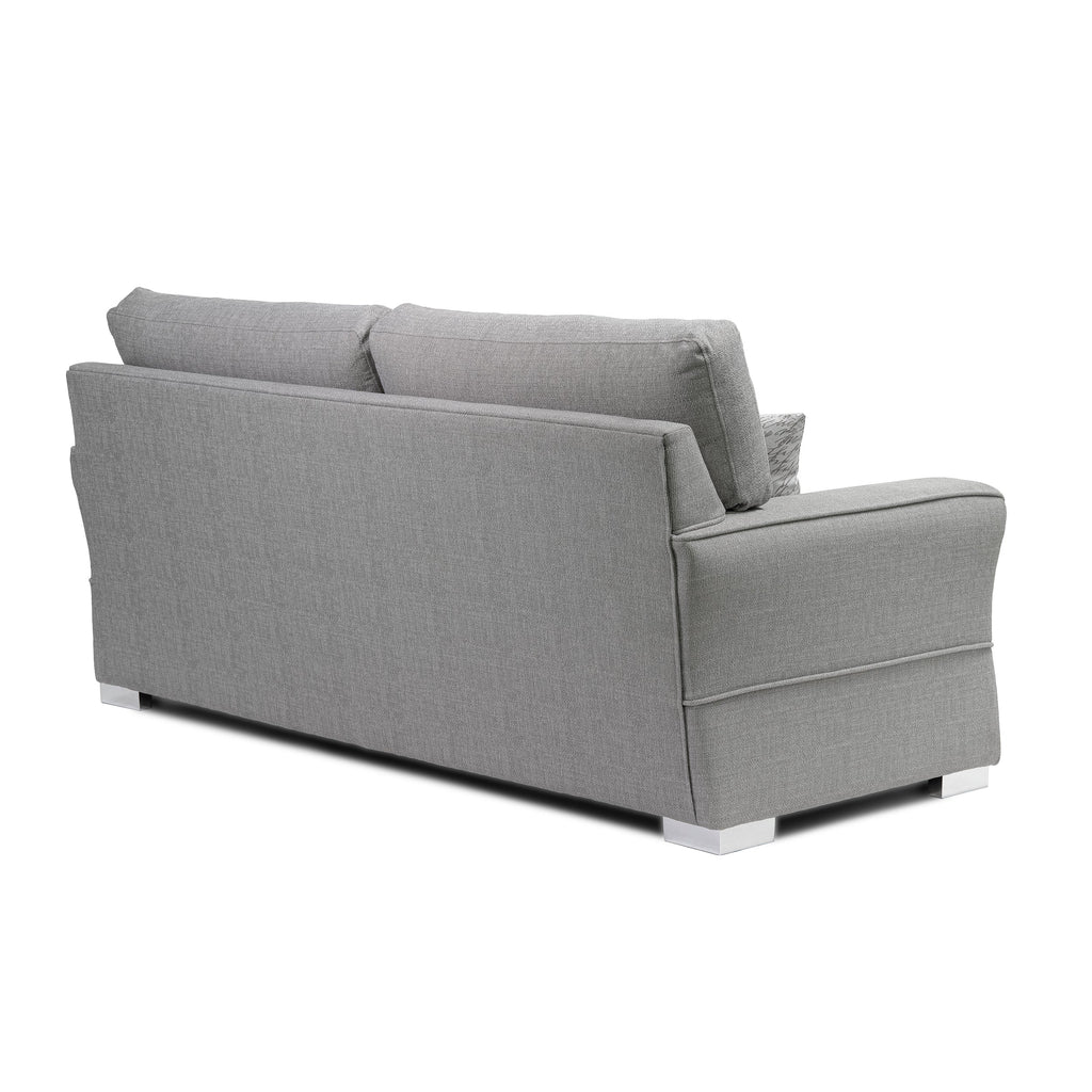 New York Lisbon Silver 3 Seater Sofa