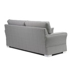 New York Lisbon Silver 3 Seater Sofa