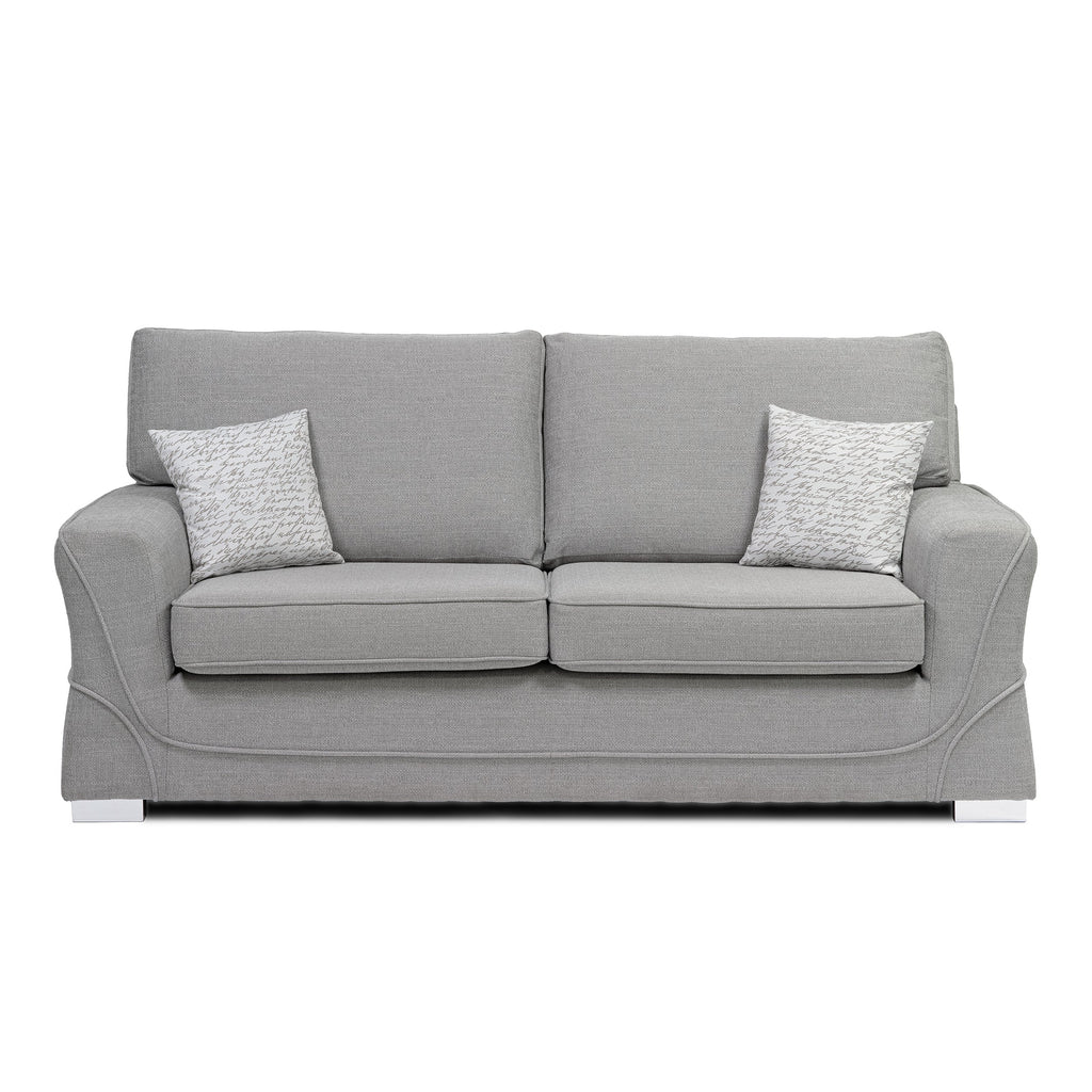 New York Lisbon Silver 3 Seater Sofa