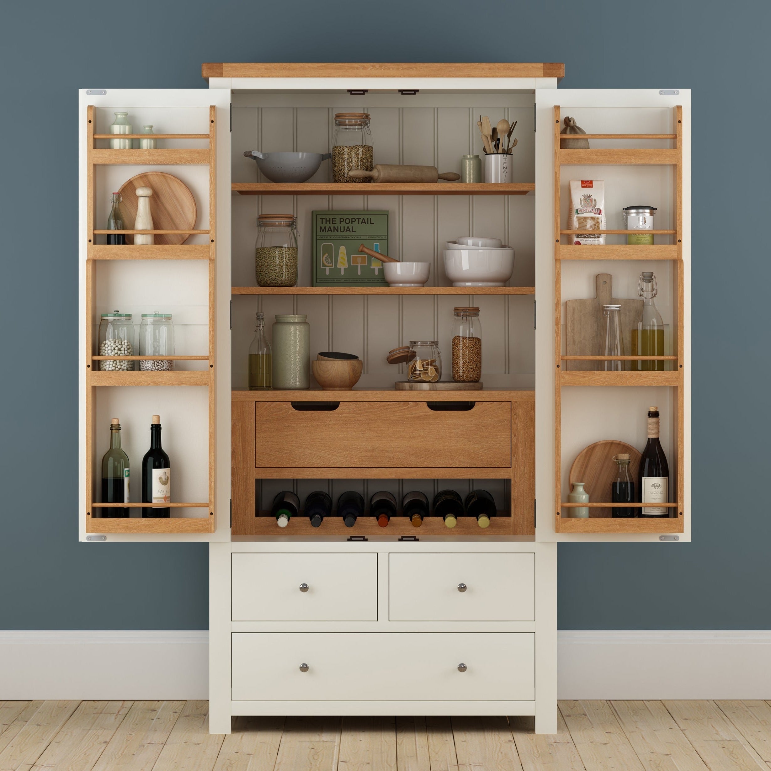 Cambridge Classic Cream Painted Oak Larder Unit