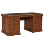 Oxford Antique Pine Large Double Pedestal Desk