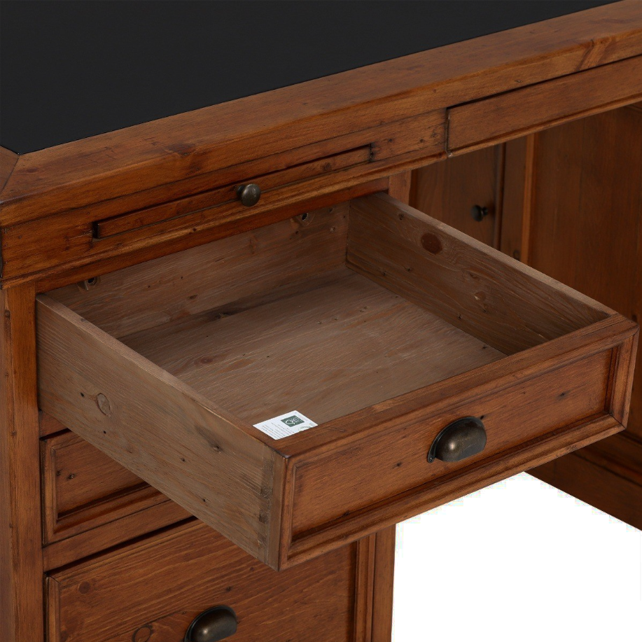 Oxford Antique Pine Large Double Pedestal Desk