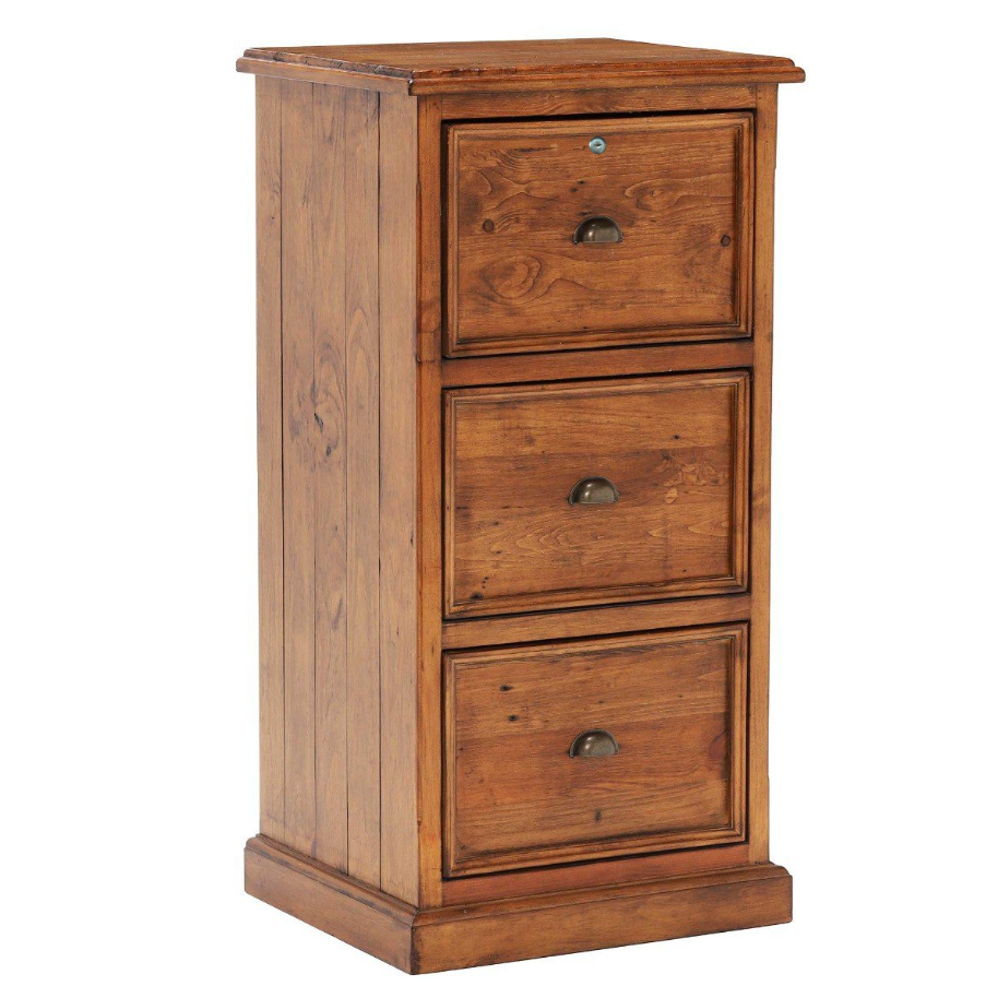 Oxford Light Pine 3 Drawer Filing Cabinet