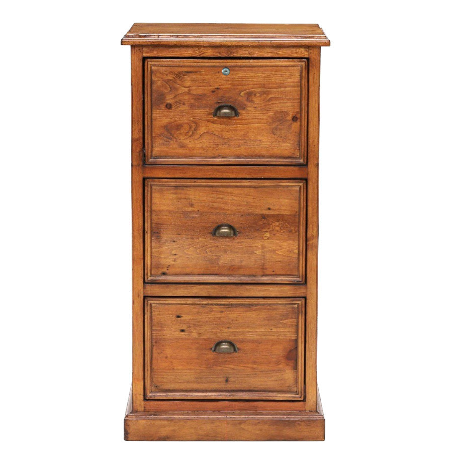 Oxford Light Pine 3 Drawer Filing Cabinet
