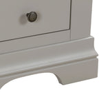 Chantilly Pebble Grey 3 Drawer Bedside Table