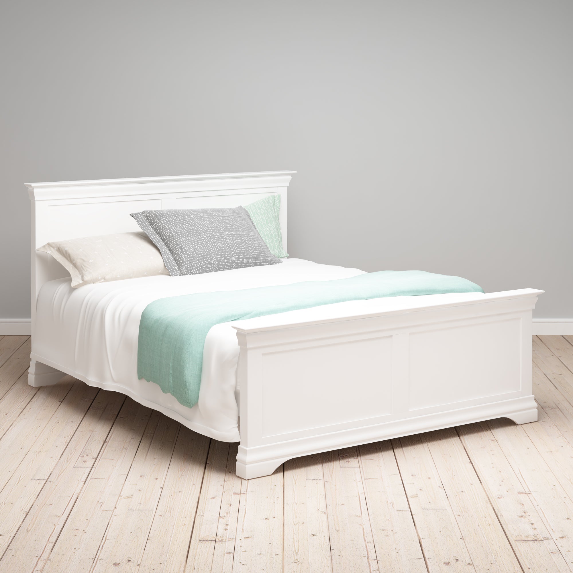 Chantilly Warm White 4ft 6' Double Bed