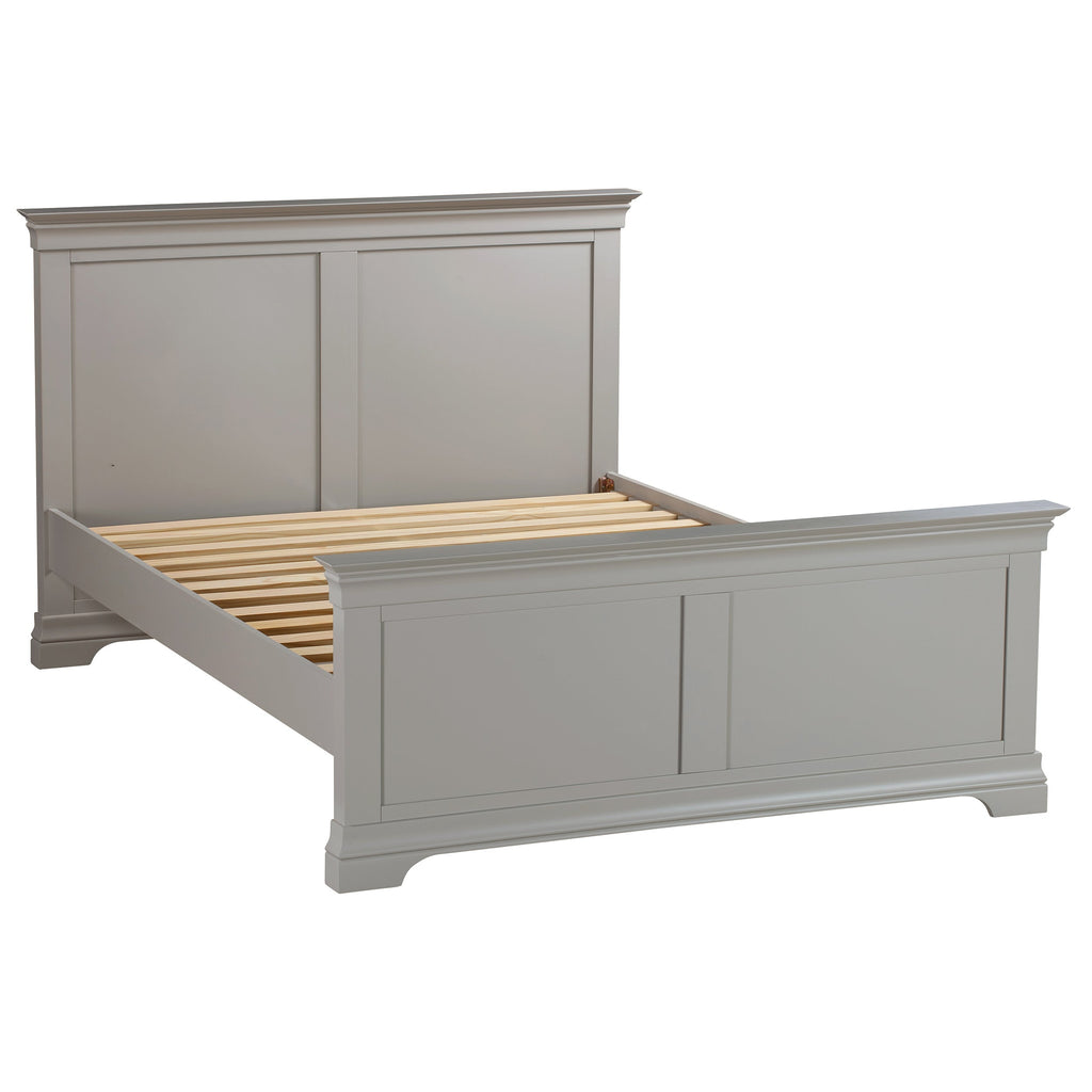 Chantilly Pebble Grey 4ft 6' Double Bed