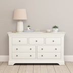 Chantilly Warm White 3 Over 4 Chest Of Drawers