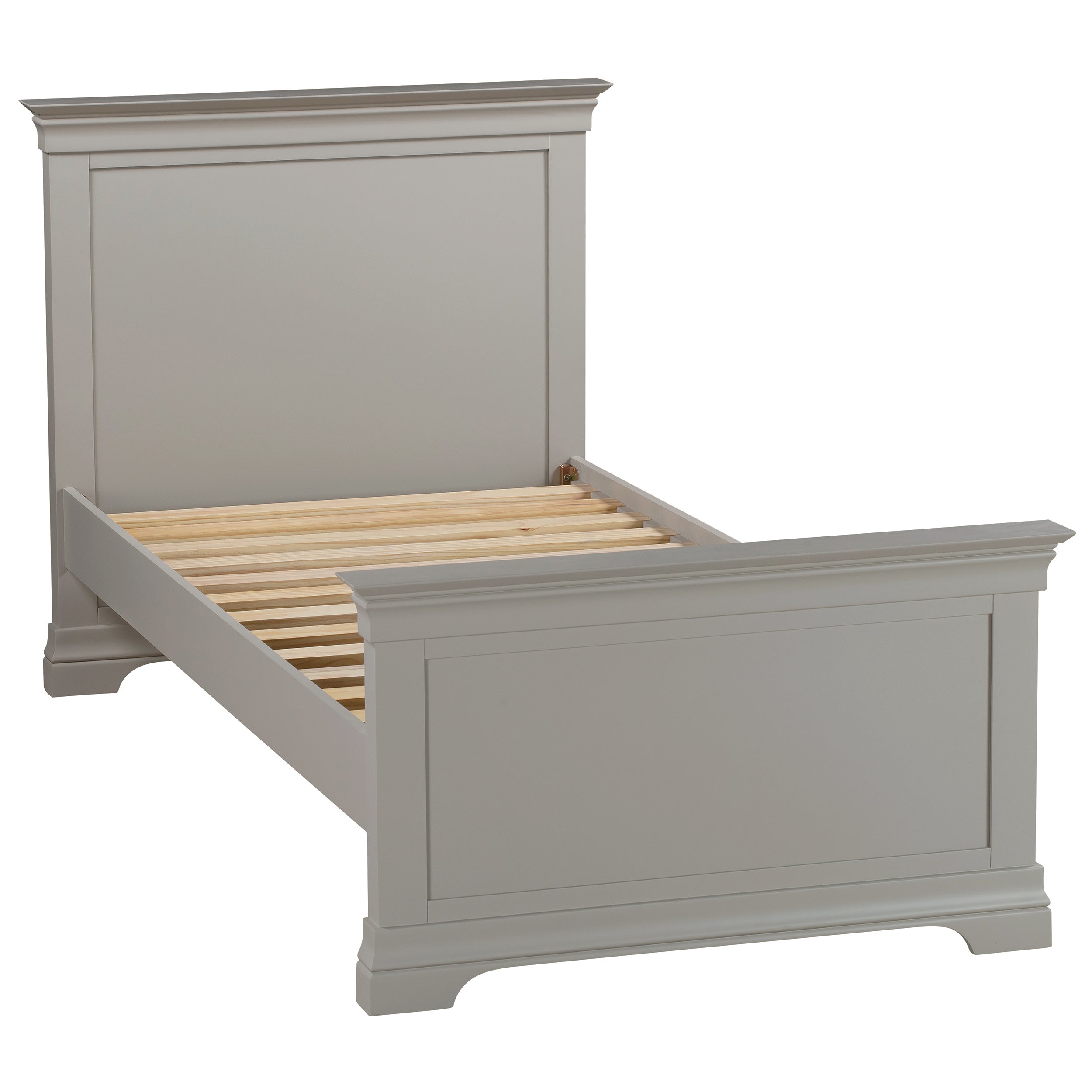 Chantilly Pebble Grey 3ft Single Bed