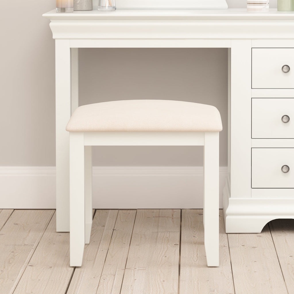 Chantilly Warm White Stool