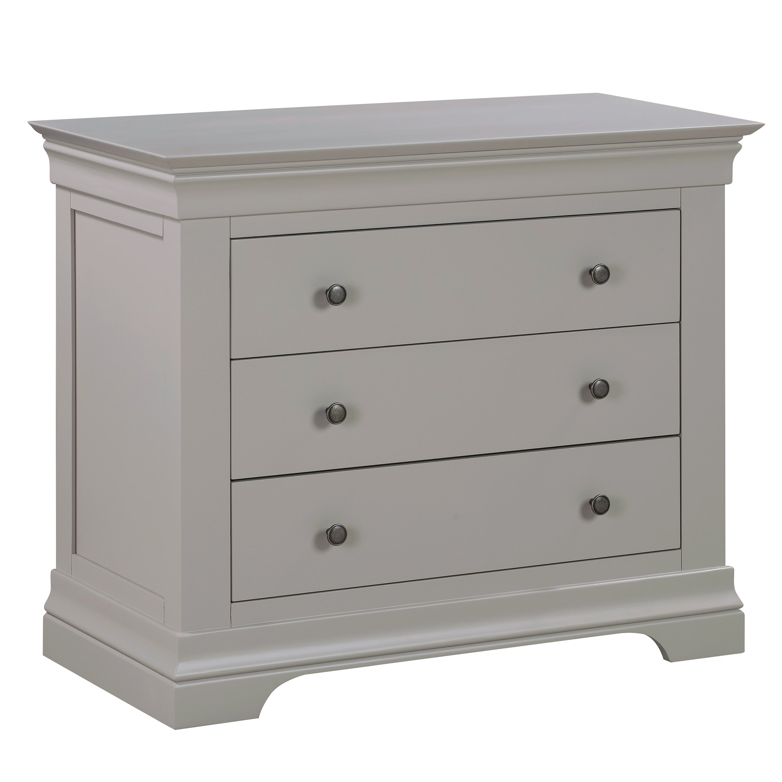 Chantilly Pebble Grey 3 Drawer Chest
