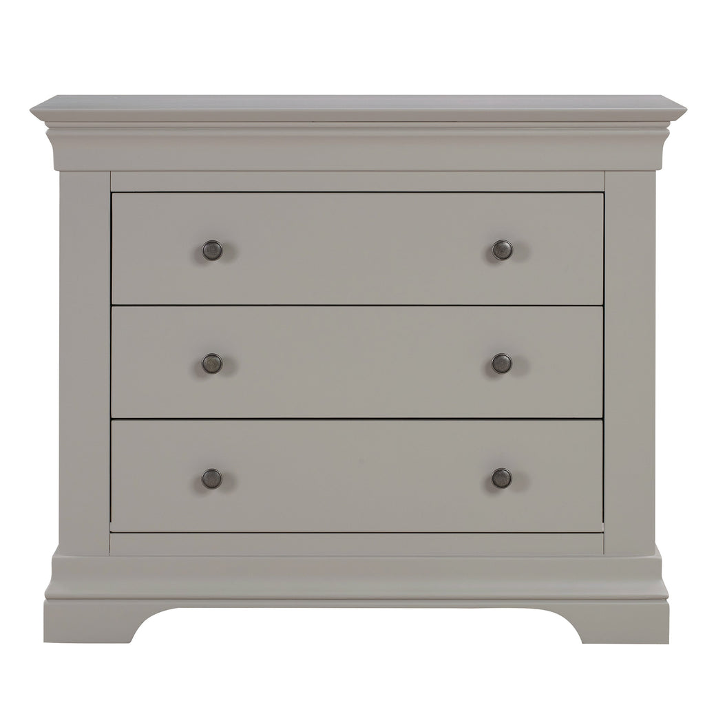 Chantilly Pebble Grey 3 Drawer Chest