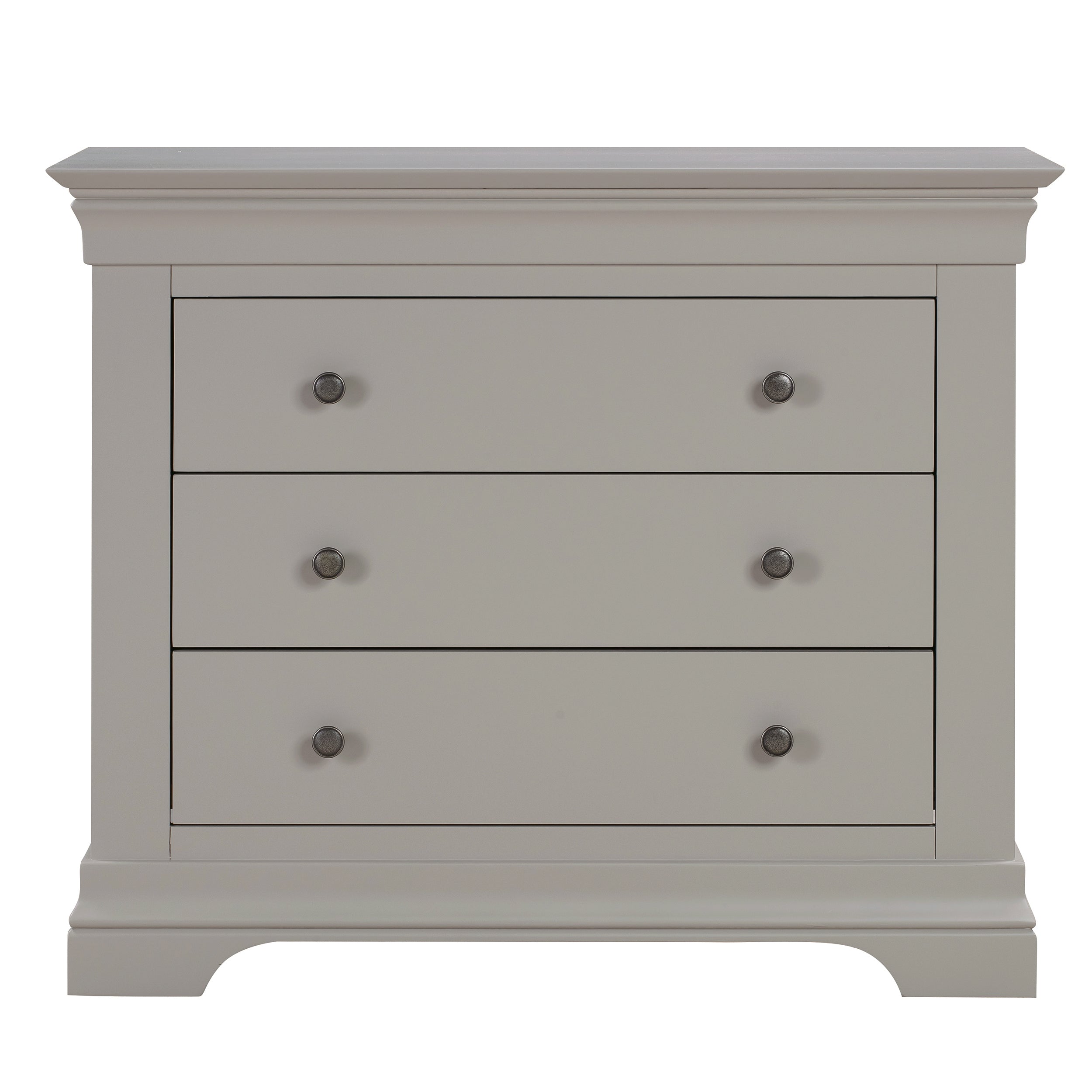 Chantilly Pebble Grey 3 Drawer Chest