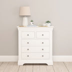 Chantilly Warm White 2 Over 3 Chest Of Drawers