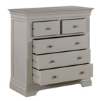 Chantilly Pebble Grey 2 Over 3 Chest Of Drawers