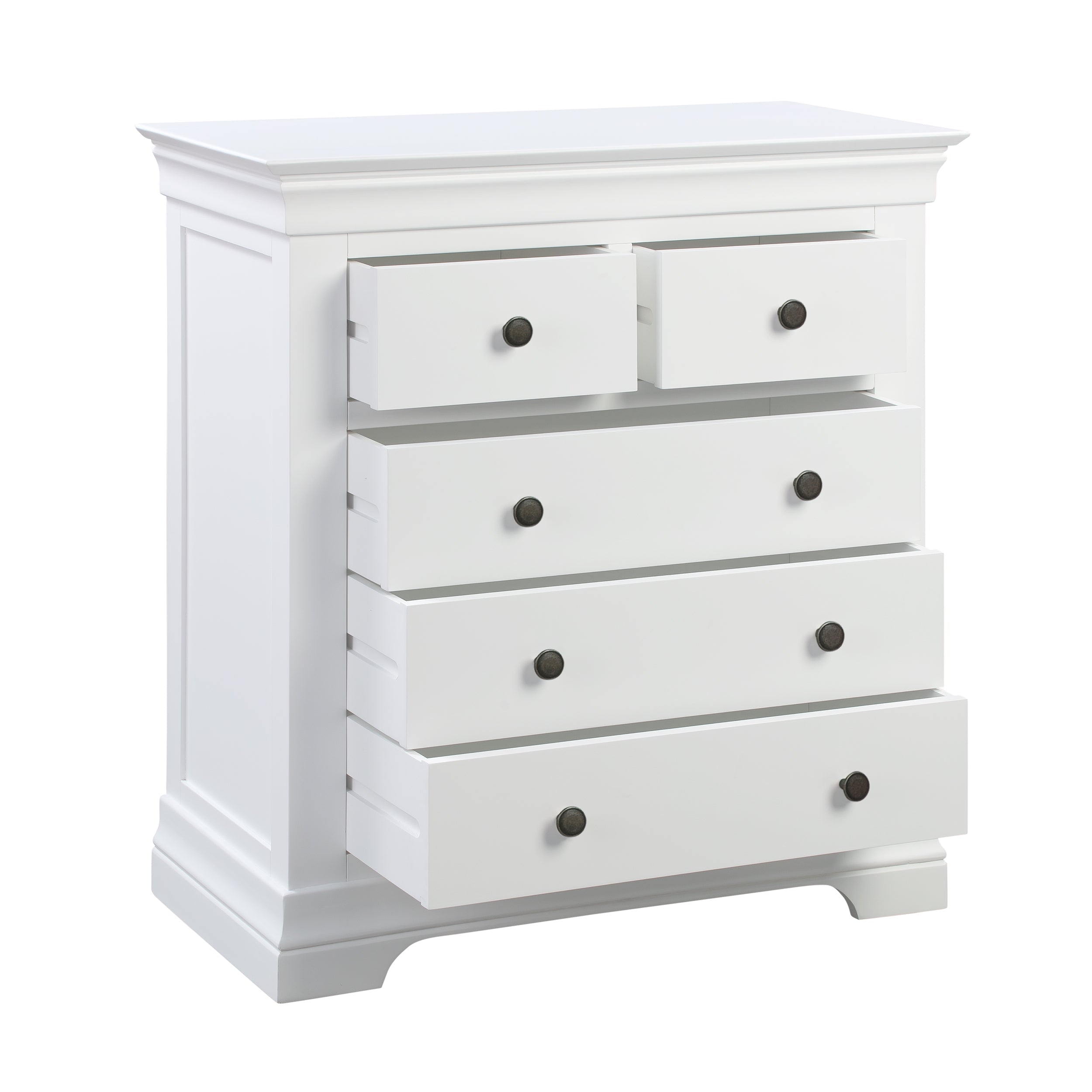 Chantilly Warm White 2 Over 3 Chest Of Drawers