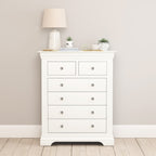 Chantilly Warm White 2 Over 4 Chest Of Drawers