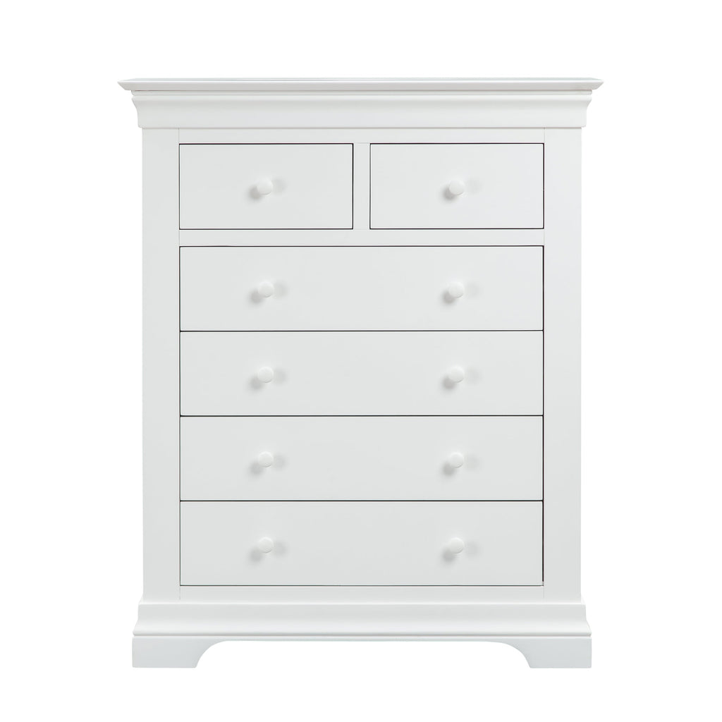 Chantilly Warm White 2 Over 4 Chest Of Drawers