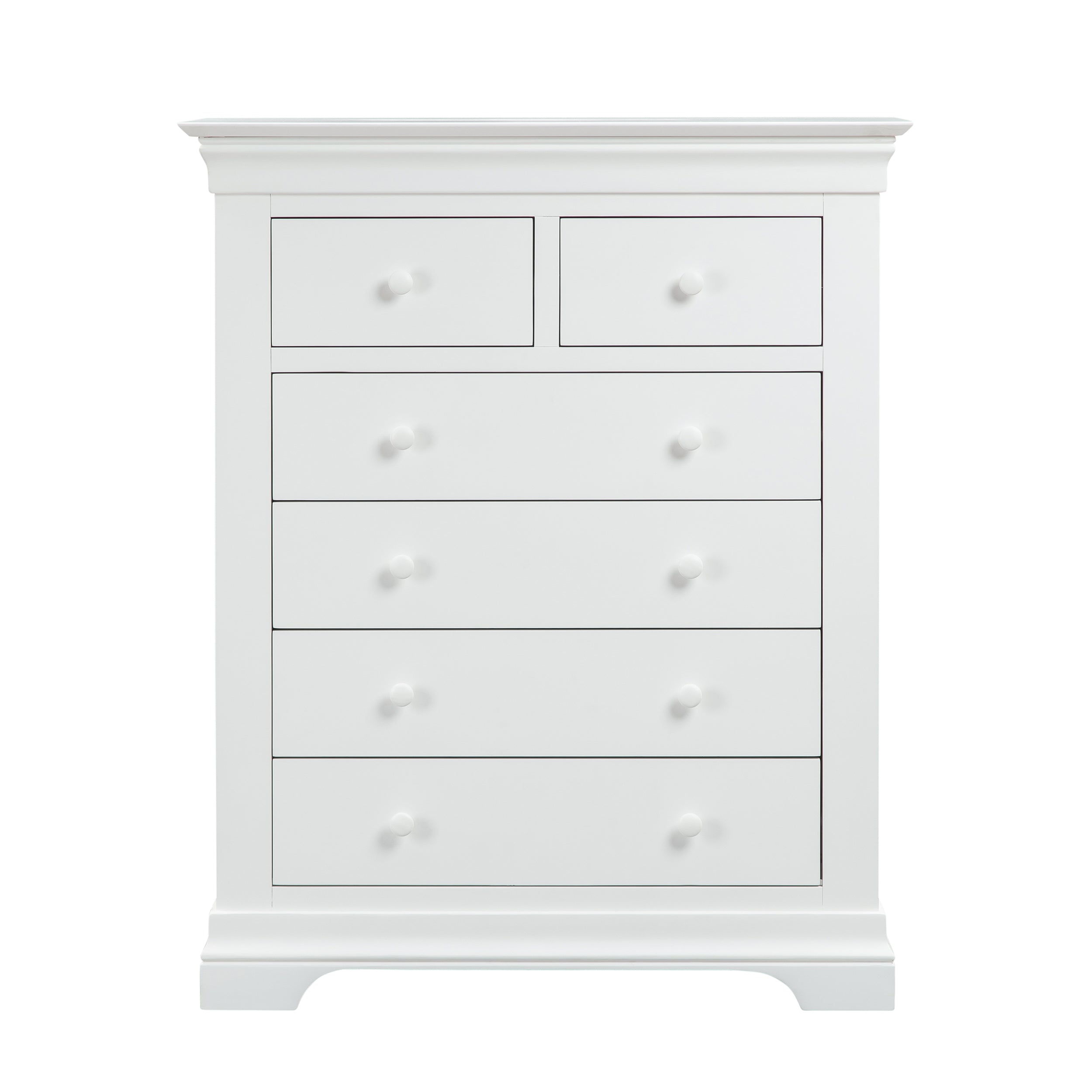 Chantilly Warm White 2 Over 4 Chest Of Drawers