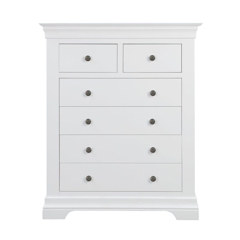 Chantilly Warm White 2 Over 4 Chest Of Drawers