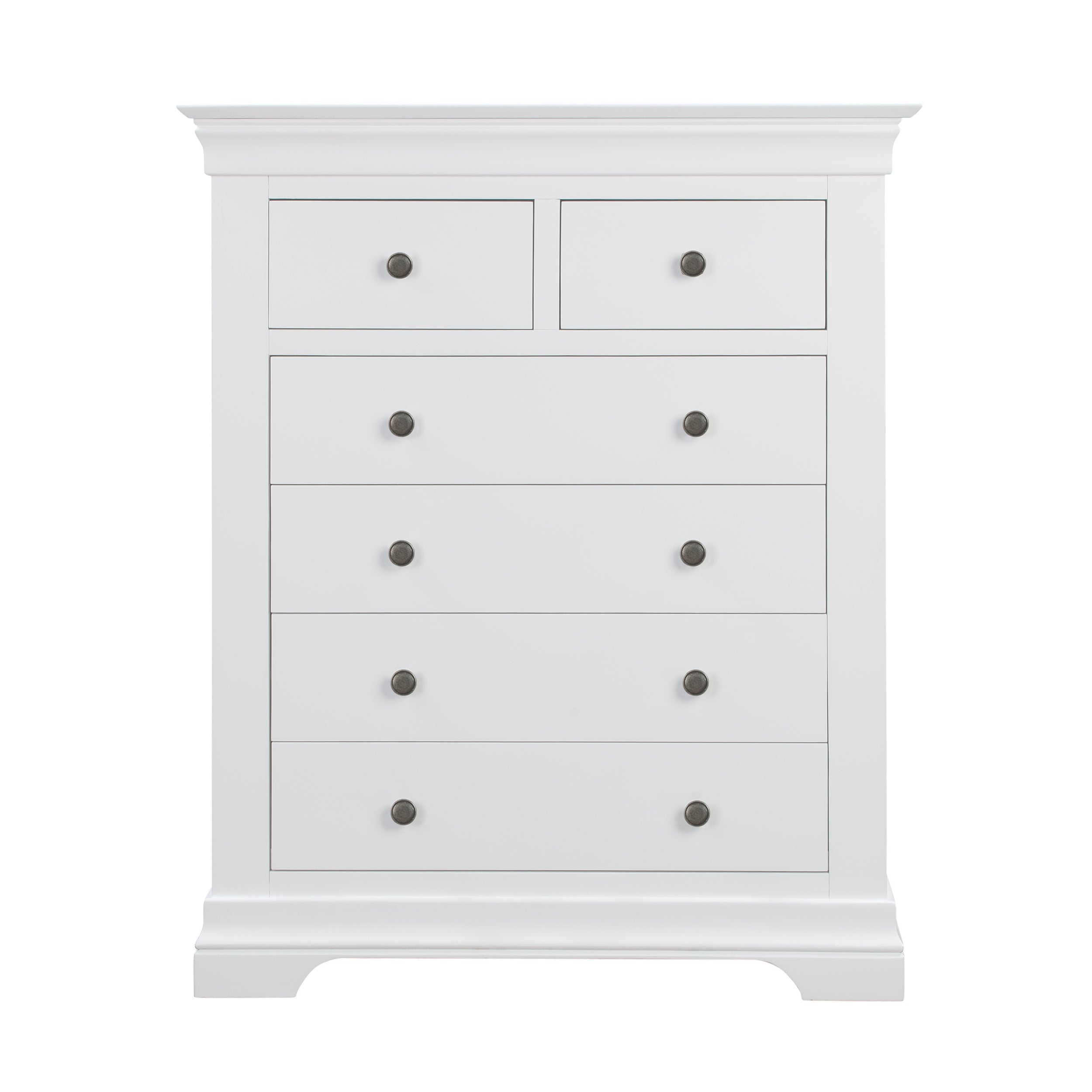 Chantilly Warm White 2 Over 4 Chest Of Drawers