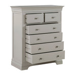 Chantilly Pebble Grey 2 Over 4 Chest Of Drawers