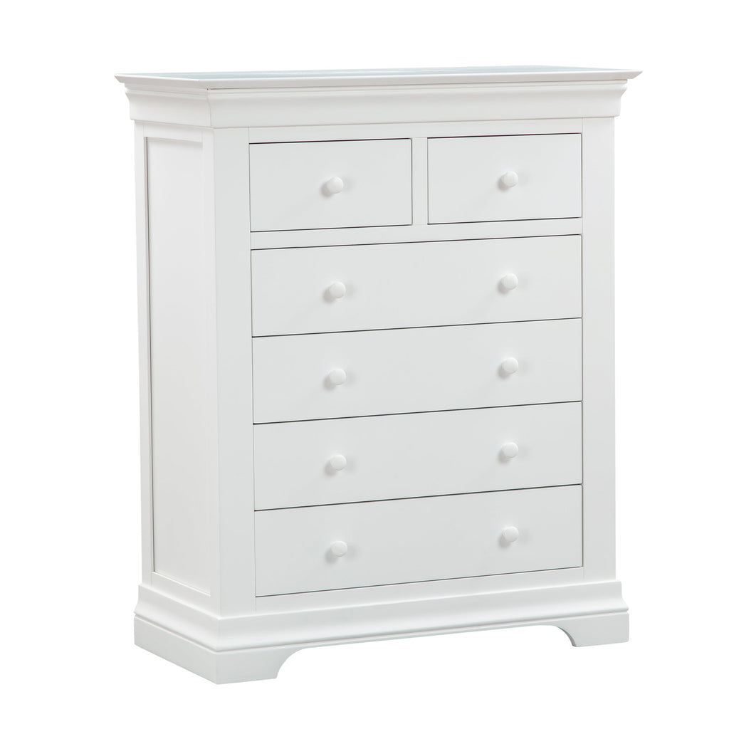 Chantilly Warm White 2 Over 4 Chest Of Drawers