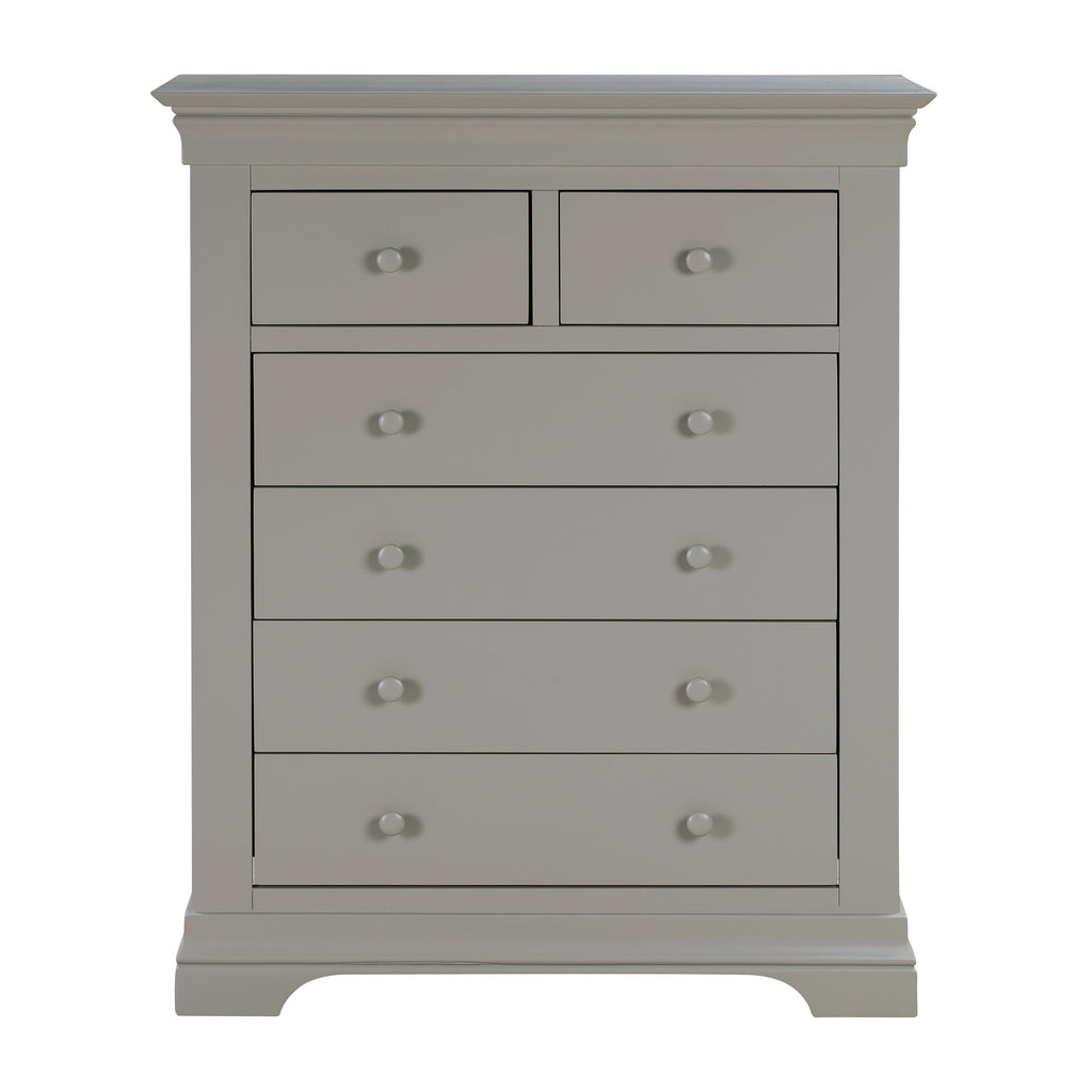 Chantilly Pebble Grey 2 Over 4 Chest Of Drawers