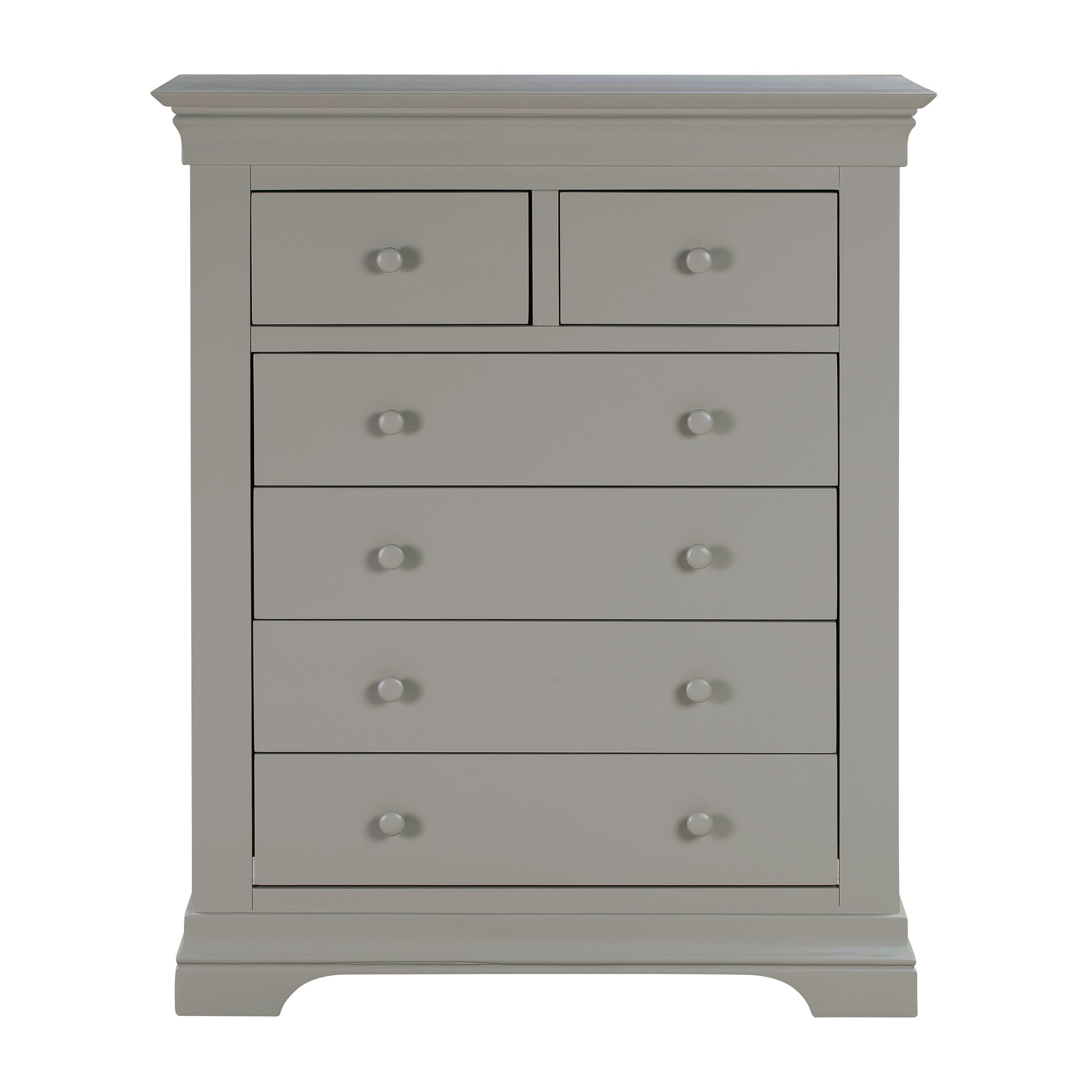 Chantilly Pebble Grey 2 Over 4 Chest Of Drawers