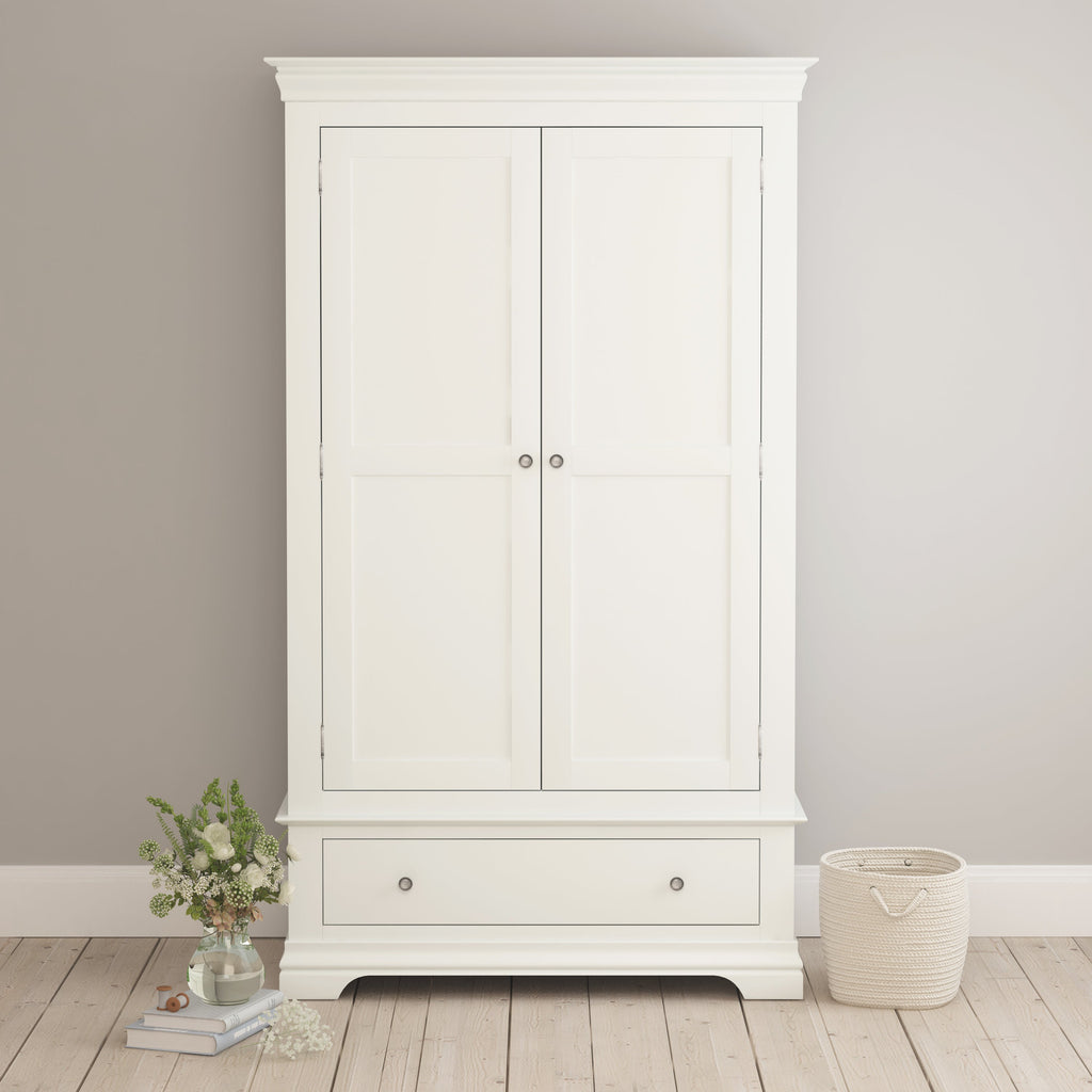 Chantilly Warm White Wide Cupboard