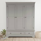 Chantilly Pebble Grey Triple Wardrobe