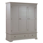 Chantilly Pebble Grey Triple Wardrobe