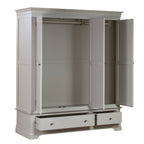 Chantilly Pebble Grey Triple Wardrobe