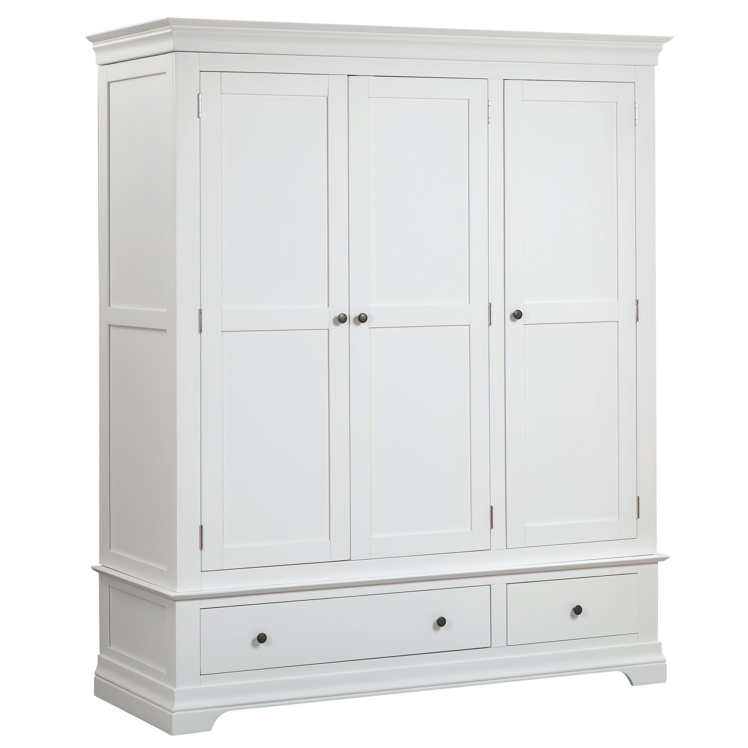 Chantilly Warm White Triple Wardrobe